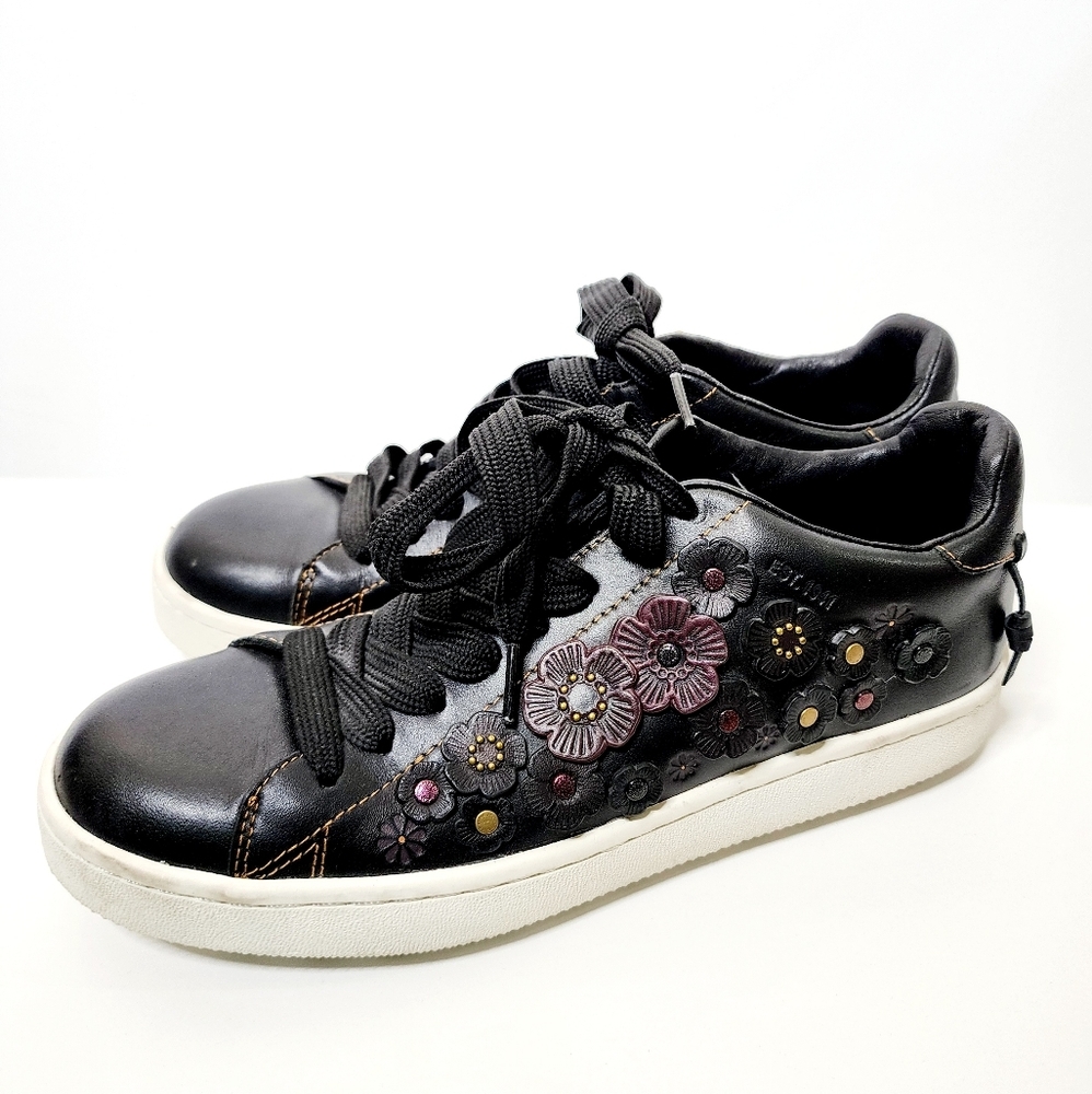 Coach Black Floral Sneakers